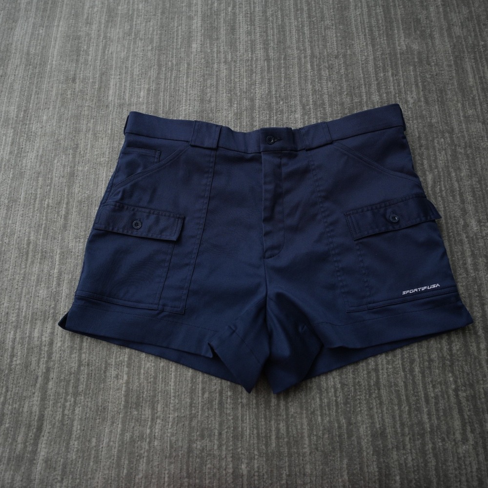 Sportif USA Shorts Men Blue Original Cargo Short Gorpcore Resort Utility 40x4